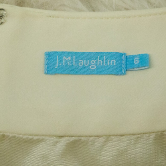 J. McLaughlin Size 6 Ivory Cream Pencil Straight Career Work Above Knee Skirt - Picture 4 of 7